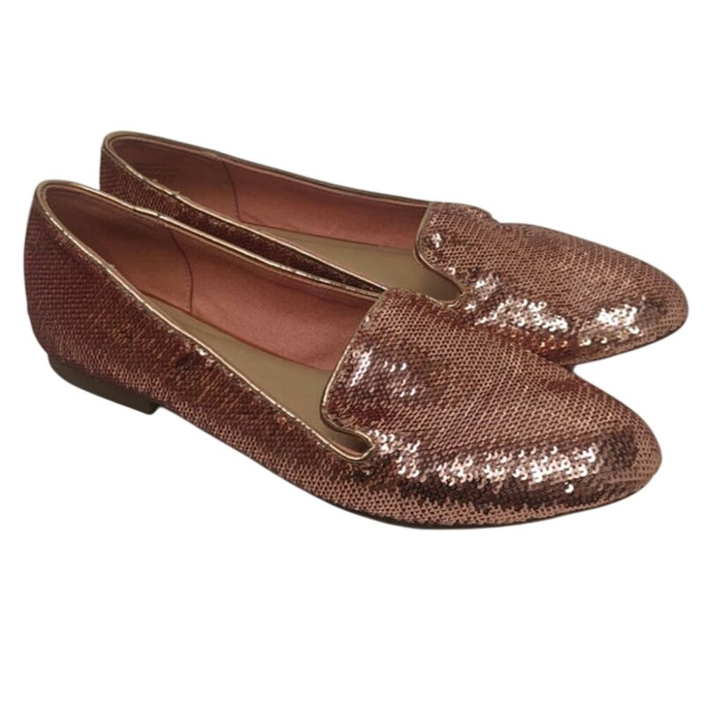 Pink Sequin flats by Aldo sz 6.5